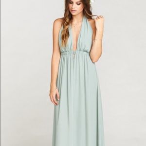 Show Me Your Mumu Bridesmaid Dress- Silver Sage